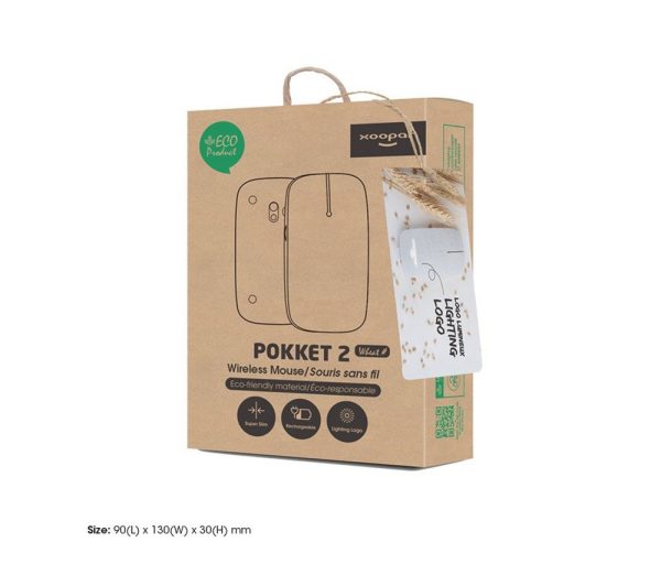 Xoopar Pokket 2 Wireless Bio Mouse Wheat - Afbeelding 4