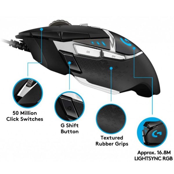 Logitech G G502 SE muis Rechtshandig USB Type-A Optisch 16000 DPI - Afbeelding 3
