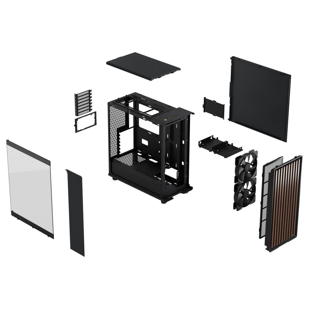Fractal Design North TG Clear Charcoal | Midi Tower Case | Zwart - Afbeelding 7