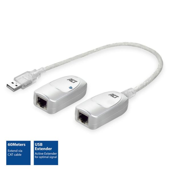 ACT AC6060 USB Extender set over UTP, extender tot 60 meter - Afbeelding 4