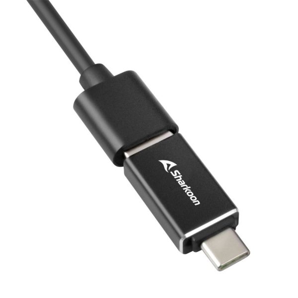 Sharkoon 4044951037582 interface hub USB 3.2 Gen 1 (3.1 Gen 1) Type-C 5000 Mbit/s Zwart - Afbeelding 3