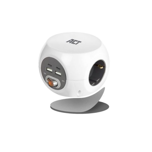 ACT AC2415 power uitbreiding 1,5 m 3 AC-uitgang(en) Binnen Wit - Afbeelding 4