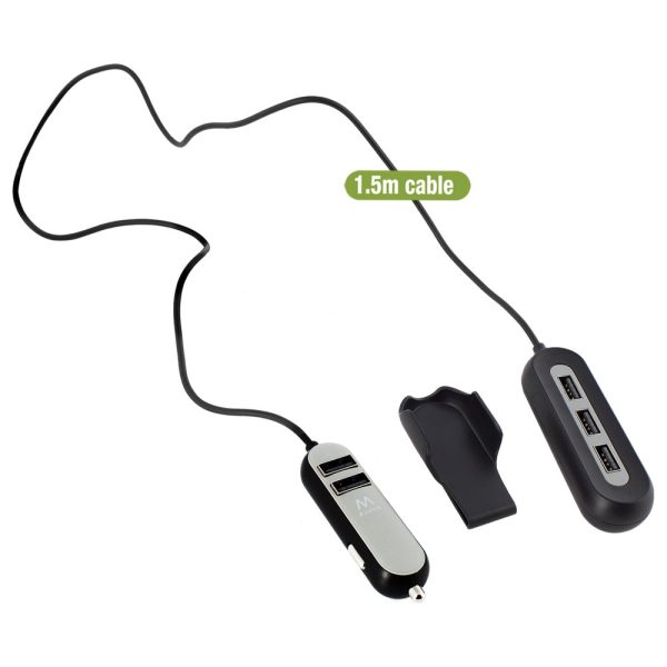 Ewent EW1355 oplader voor mobiele apparatuur Zwart, Grijs Auto - Afbeelding 7