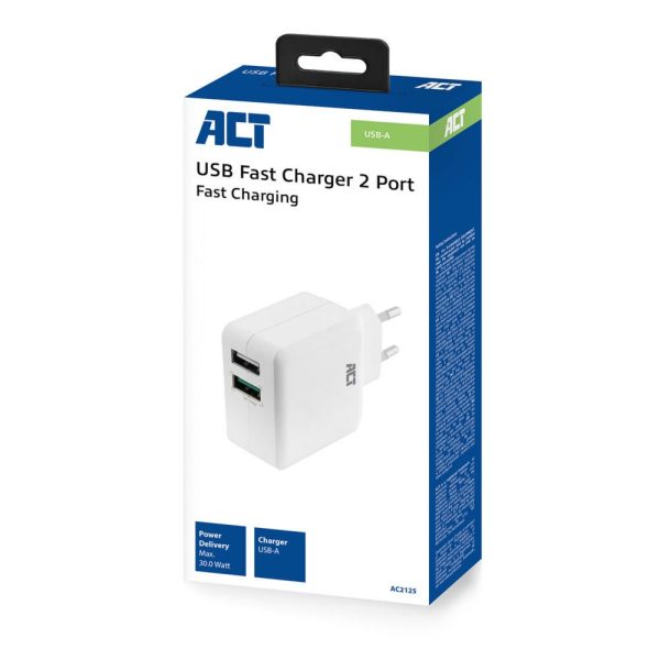 ACT AC2125 oplader voor mobiele apparatuur Wit Binnen - Afbeelding 7