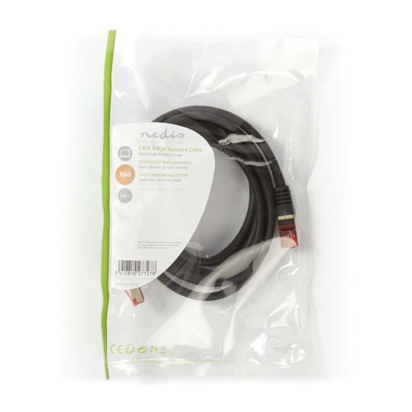 Nedis CCGP85221BK20 netwerkkabel Zwart 2 m Cat6 SF/UTP (S-FTP) - Afbeelding 5