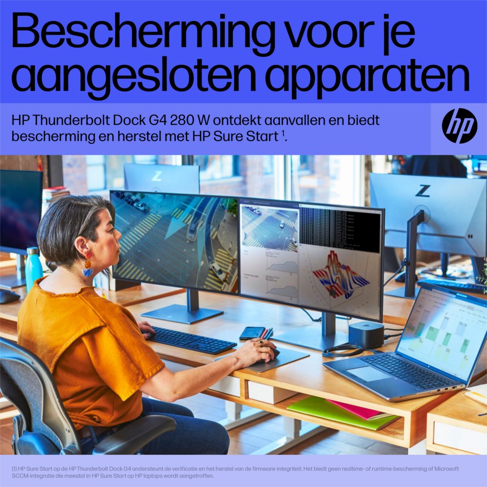 HP G4 Docking Station | Thunderbolt 280W | Zwart - Afbeelding 10