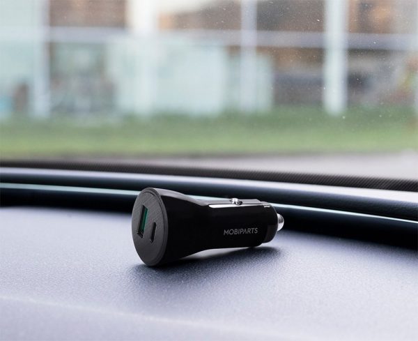 Mobiparts Car Charger 2-port 30W PD Fast Charging Black - Afbeelding 5