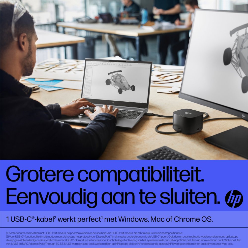 HP G4 Docking Station | Thunderbolt 280W | Zwart - Afbeelding 8