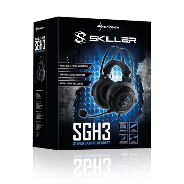 Sharkoon SKILLER SGH3 Headset Bedraad Hoofdband Gamen Zwart, Titanium - Afbeelding 7