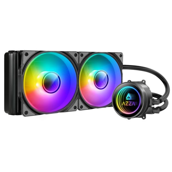 Azza LCAZ-240C-ARGB koelsysteem voor computers Processor Kit voor vloeistofkoeling 12 cm Zwart 1 stuk(s) - Afbeelding 2