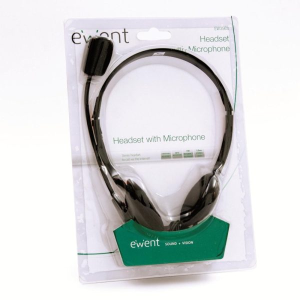 Ewent EW3563 hoofdtelefoon/headset Hoofdband 3,5mm-connector Zwart - Afbeelding 3