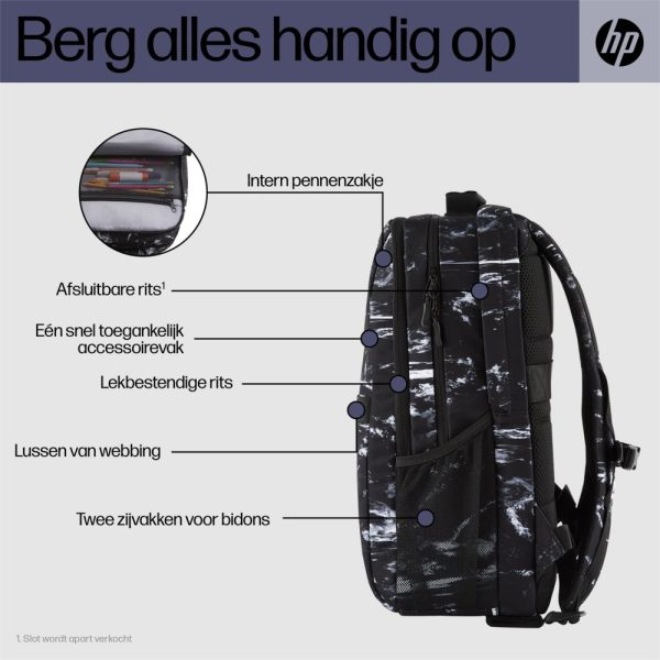 HP Campus XL Backpack, Marble Stone 16 Inch - Afbeelding 11