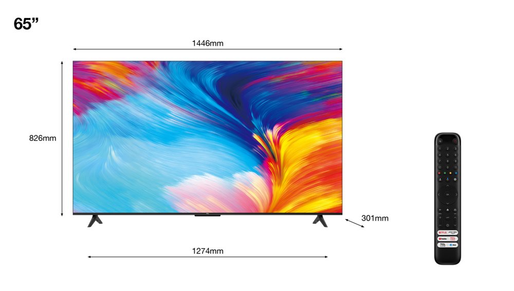 TCL 65P635 | 65'' Ultra HD 4K | LED Smart TV | Wifi | Google TV | HDR10 | 60Hz - Afbeelding 5
