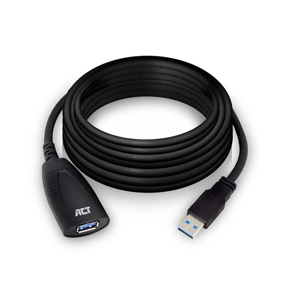 ACT AC6105 | USB 2.0 Booster | 5m | Zwart