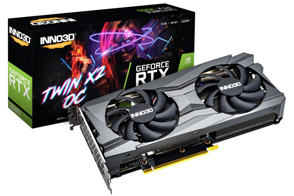 Inno3D GeForce RTX 3060 TWIN X2 OC LHR | 12GB GDDR6 VRAM | Videokaart | GPU | Nvidia - Afbeelding 3