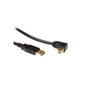 ACT USB 2.0 aansluitkabel USB a male - USB B male (haaks)