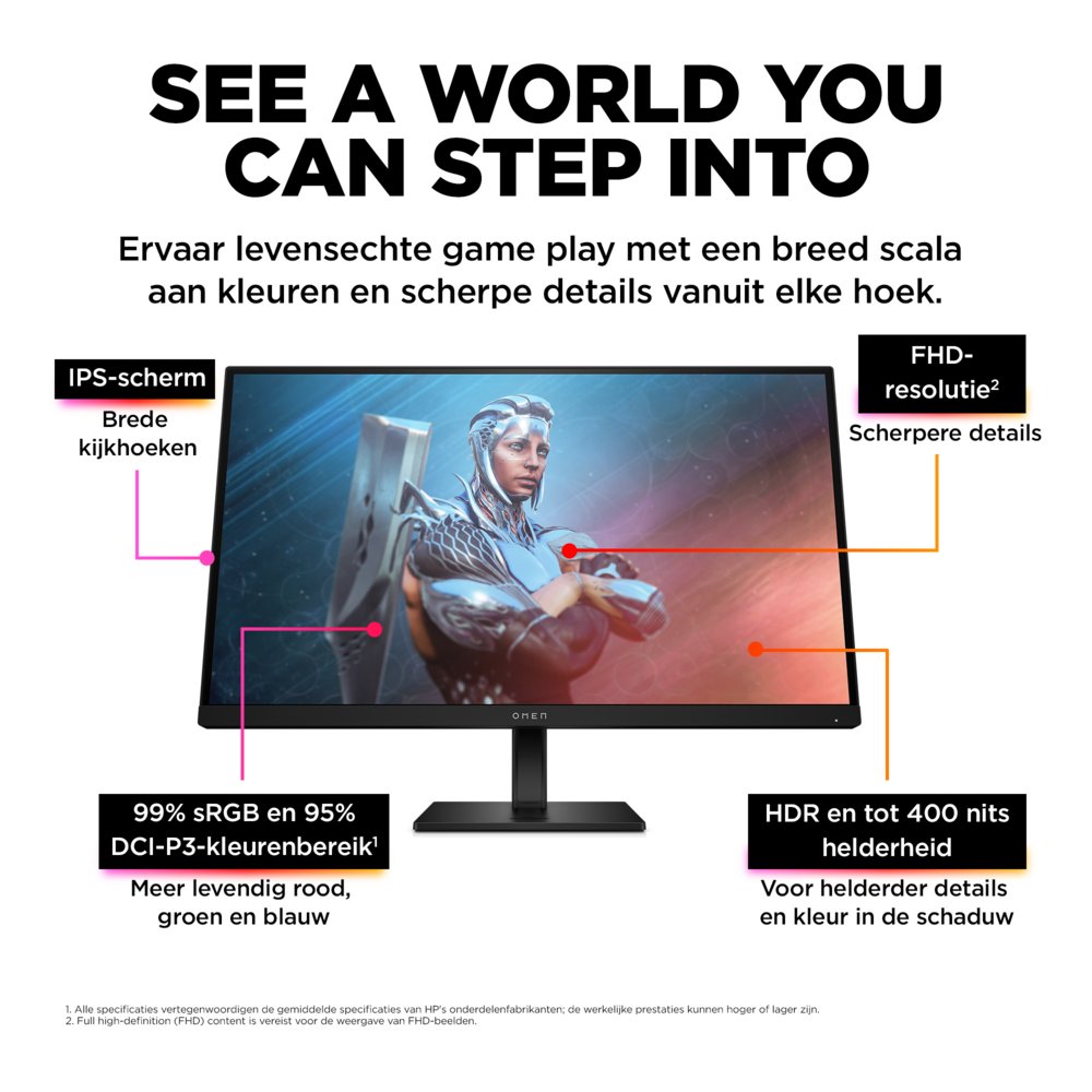 HP Omen 780F9AA 27" | 1920 x 1080 IPS | 165Hz | Gaming Monitor - Afbeelding 10