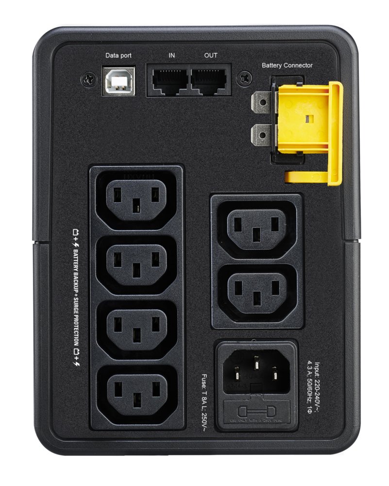 APC Back-UPS BX950MI | 950 VA | 6 Stopcontacten | Automatische Spanningcorrectie | Bescherming Tegen Stroompieken - Afbeelding 3