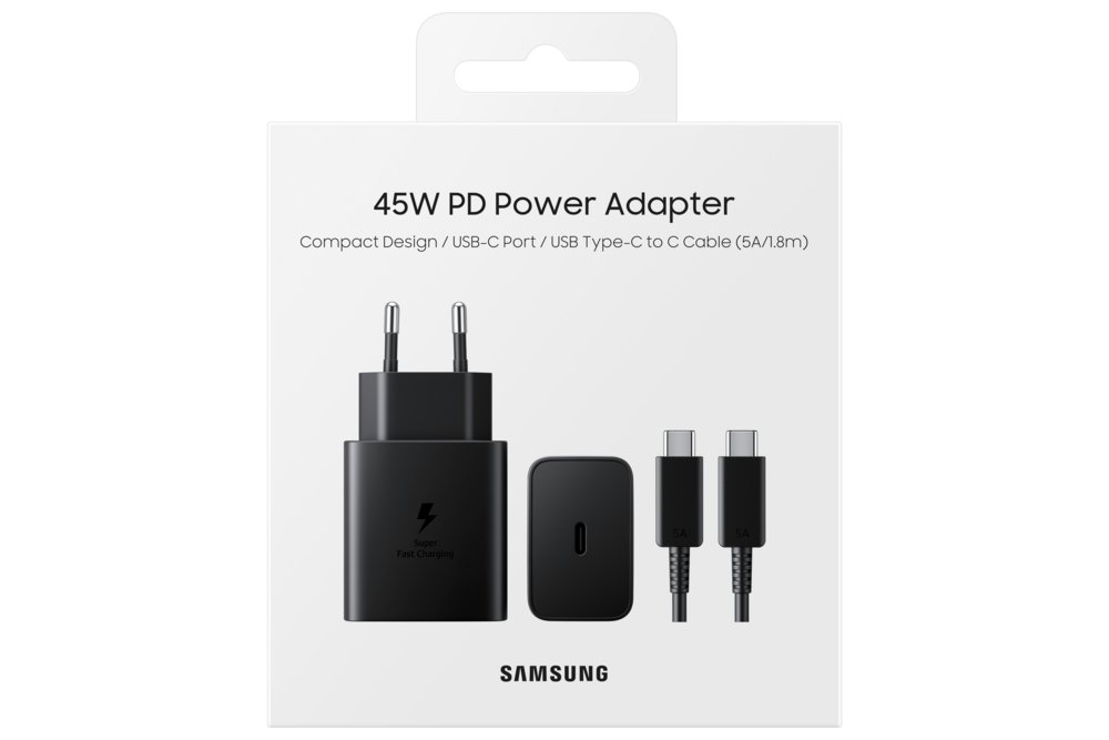 Samsung EP-T4510 | USB-C Oplader 45W inclusief USB-C Kabel | Zwart - Afbeelding 6