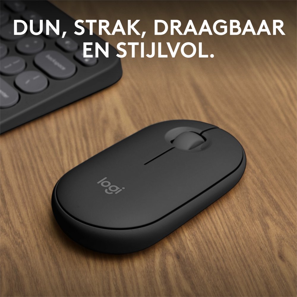 Logitech Pebble 2 M350s | Draadloze Muis | Links- en Rechtshandig | RF + Bluetooth | 4000 DPI | Grafiet - Afbeelding 4