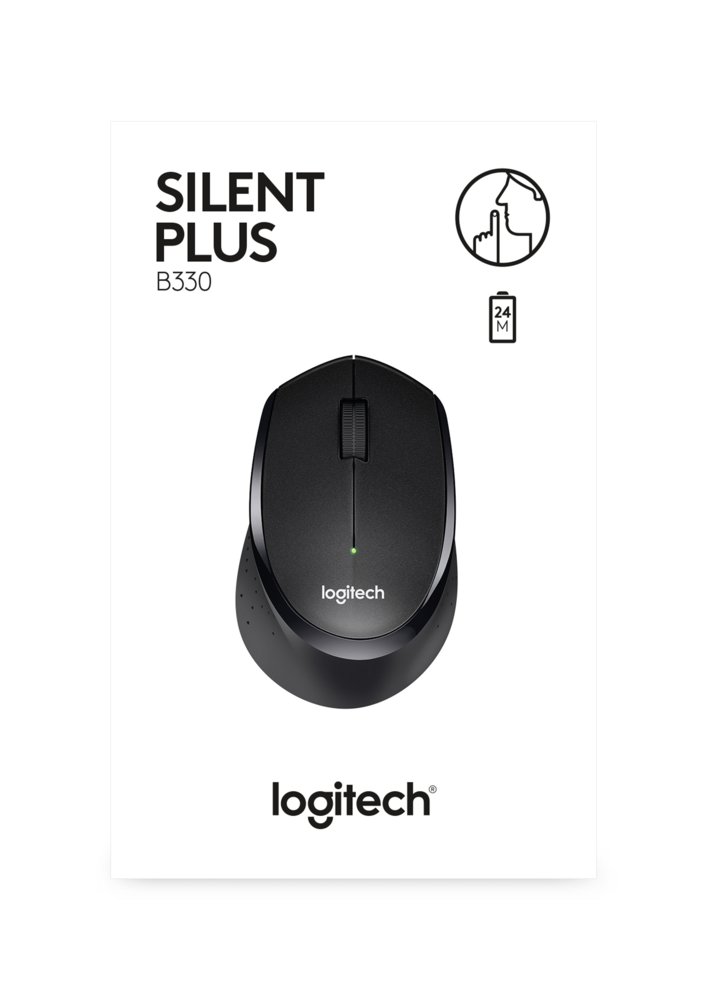Logitech B330 Silent Plus | Draadloze Muis | Links- en Rechtshandig | RF | 1000 DPI | Zwart - Afbeelding 3