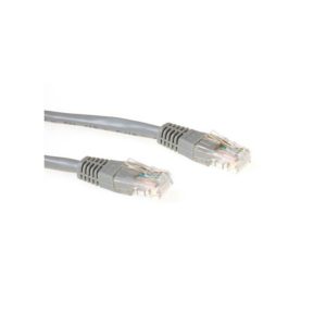 ACT Grijze 3 meter UTP CAT5E patchkabel met RJ45 connectoren
