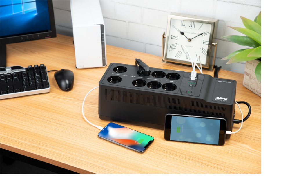 APC Back-UPS BE850G2-GR | 850 VA | 8 Schuko Stopcontacten (6 op Accu) | USB Type-A & C | AVR Spanningstabilisatie | Bescherming tegen Stroomstoringen - Afbeelding 7