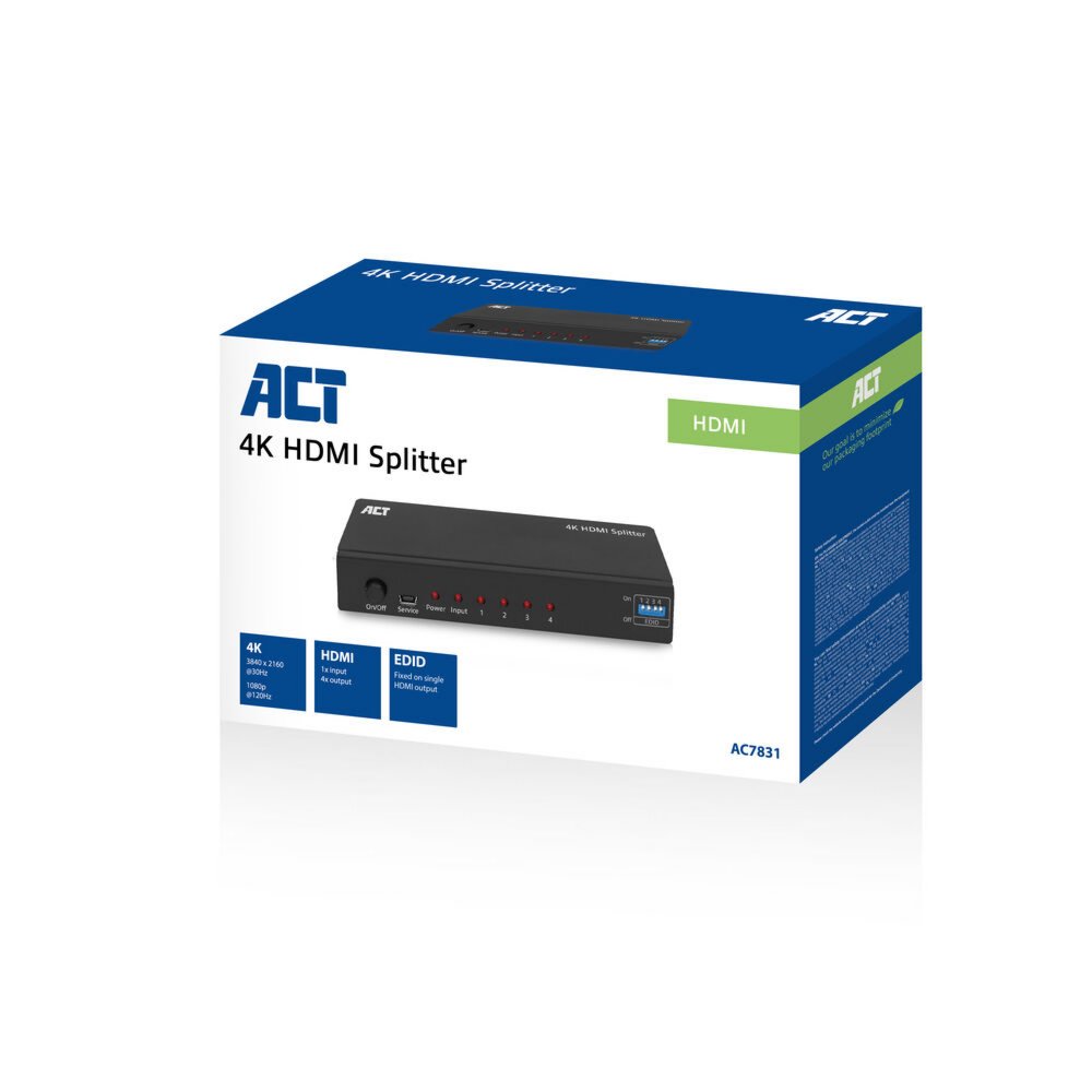 ACT AC7831 video splitter HDMI 4x HDMI - Afbeelding 5