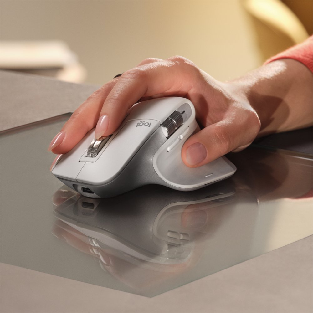 Logitech MX Master 3S | Draadloze Muis | RF-Draadloos + Bluetooth | 8000 DPI | Zilver/Wit - Afbeelding 3