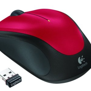 Logitech M235 | Ambidextrous Draadloze Muis | RF-Draadloos | 1000 DPI | Rood/Zwart