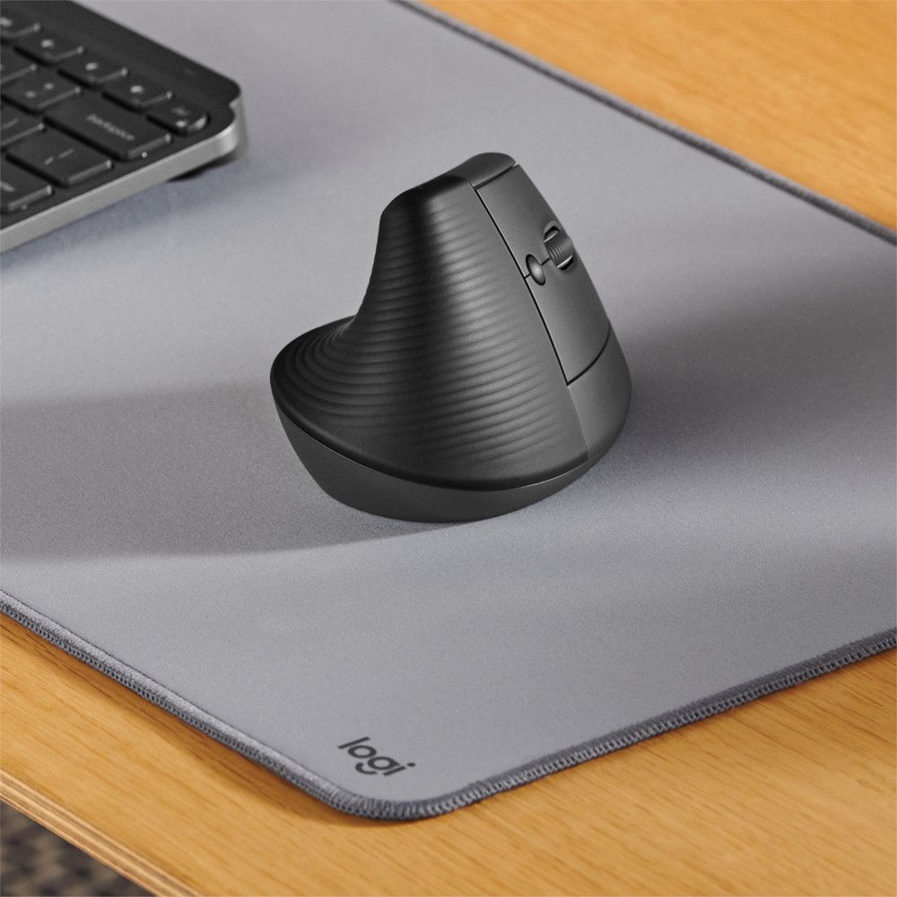 Logitech Lift | Ergonomische Draadloze Muis | Rechtshandig | RF + Bluetooth | 4000 DPI | Grafiet - Afbeelding 3