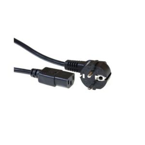 ACT 230V aansluitkabel schuko male (haaks) - C13 zwart