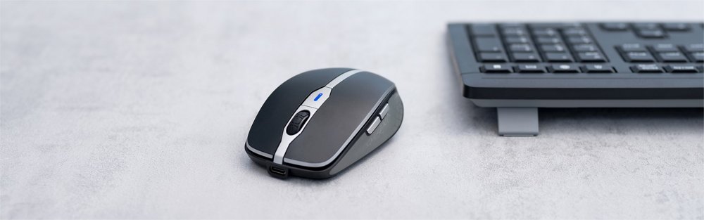 Cherry MW 9100 | Draadloze Muis | Links- en Rechtshandig | RF + Bluetooth | 2400 DPI | Zwart - Afbeelding 3
