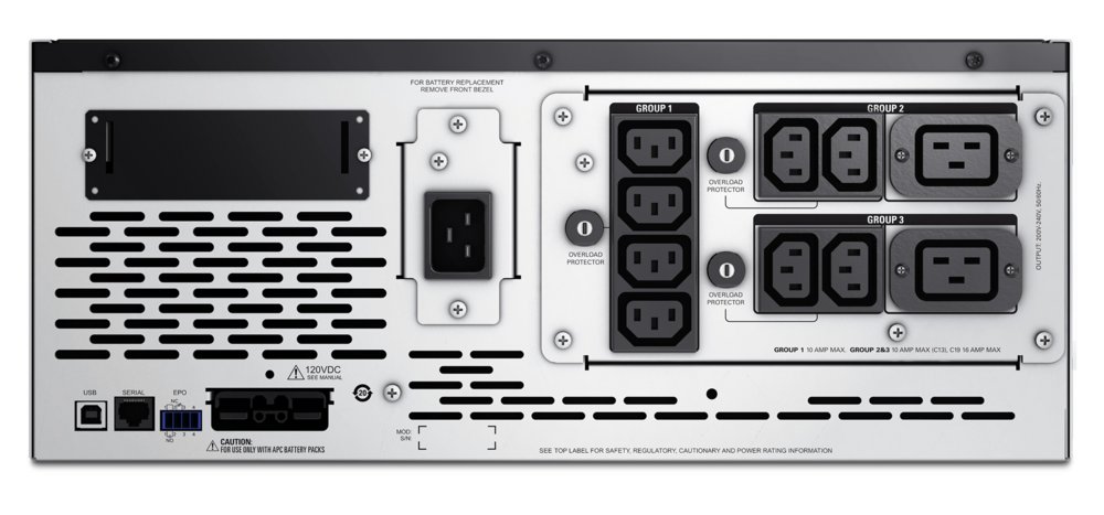 APC Smart-UPS X SMX2200HV | 2200 VA / 1980 W | 4U Rack/Tower Convertible | 8x IEC C13 & 2x IEC C19 Stopcontacten | Zuivere Sinusgolf | AVR Spanningsregeling | LCD-scherm | Uitbreidbare Runtime - Afbeelding 4
