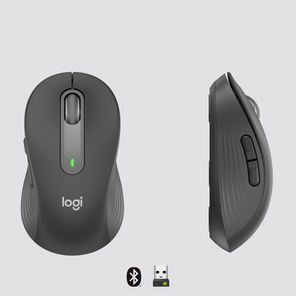 Logitech Signature M650 Large | Draadloze Muis | Rechtshandig | RF + Bluetooth | 2000 DPI | Grafiet - Afbeelding 7