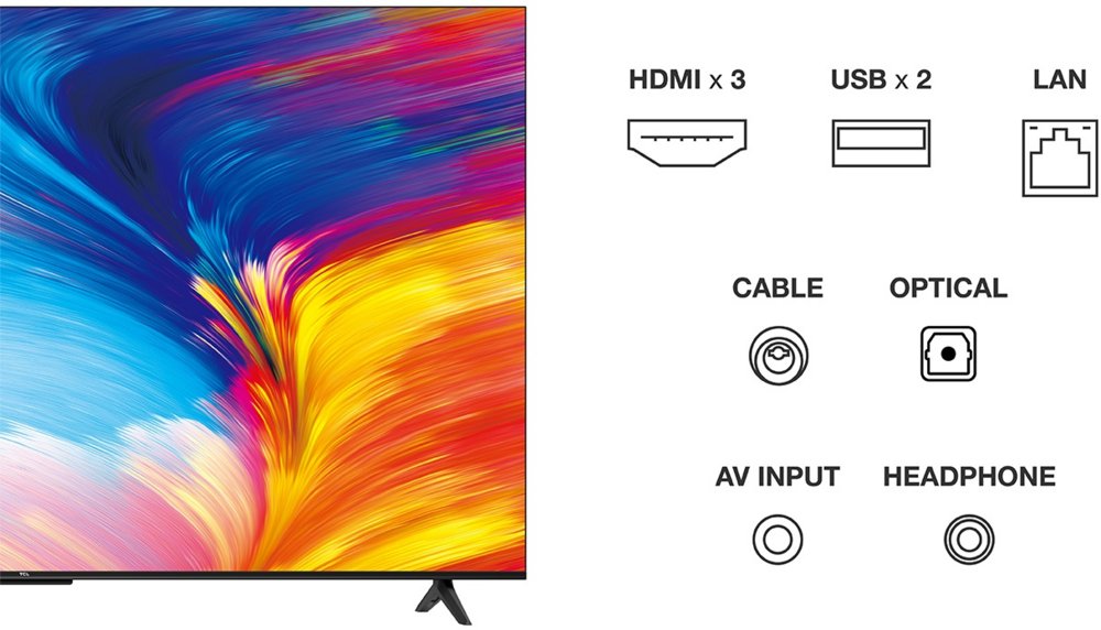TCL 65P635 | 65'' Ultra HD 4K | LED Smart TV | Wifi | Google TV | HDR10 | 60Hz - Afbeelding 4
