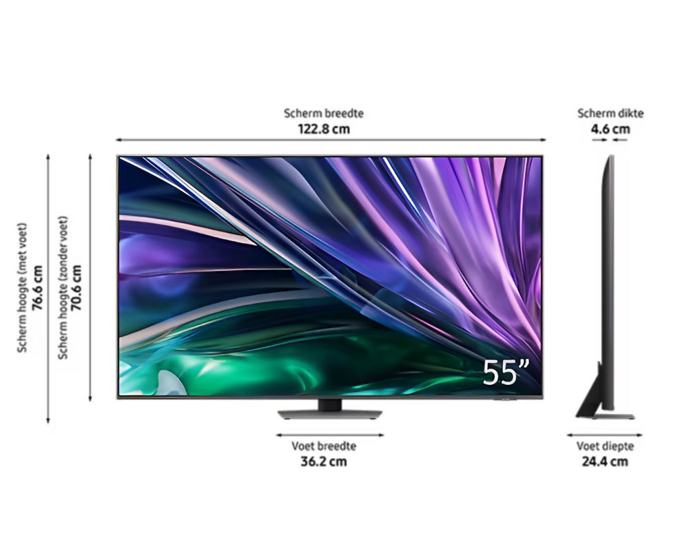 Samsung QE55QN88DBT | 55'' Ultra HD 4K | Neo QLED Smart TV met Tizen & HDR10+ | Local Dimming | Wifi | 100Hz - Afbeelding 3