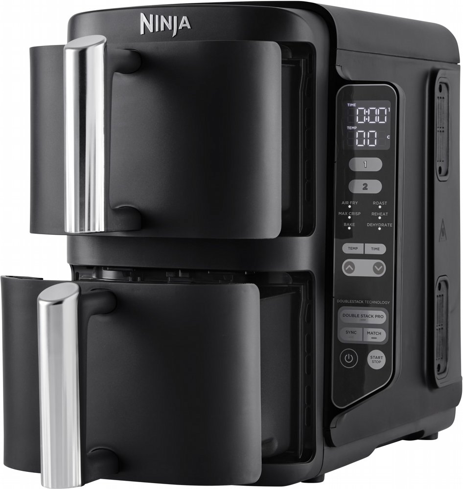 Ninja SL300EU Airfryer | Dubbele Mand | 7,6 Liter | Vrijstaand | 1750 Watt | Zwart - Afbeelding 3