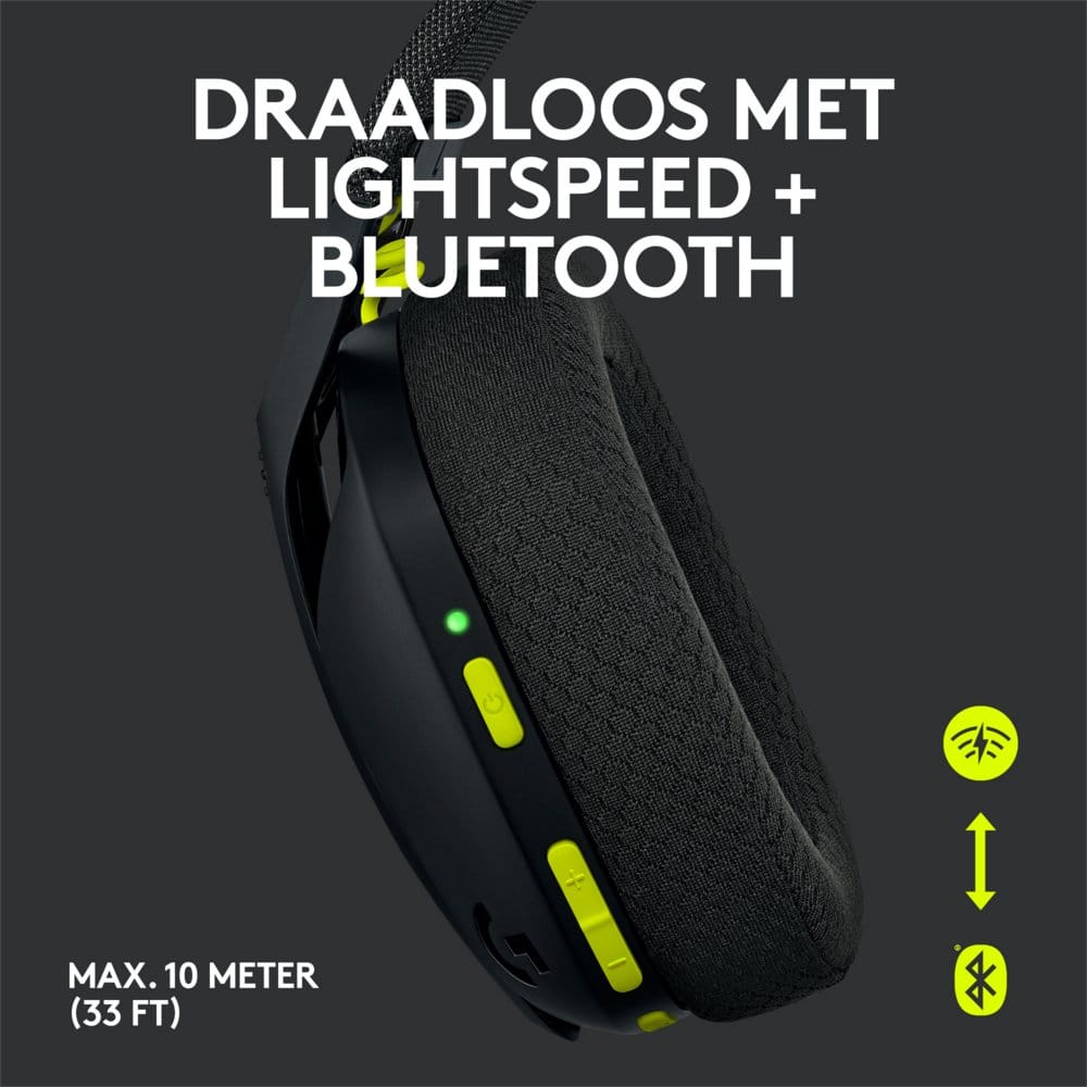 Logitech G435 Wireless Gaming Headset | Bluetooth & Lightspeed | Hoofdband | Zwart - Afbeelding 9