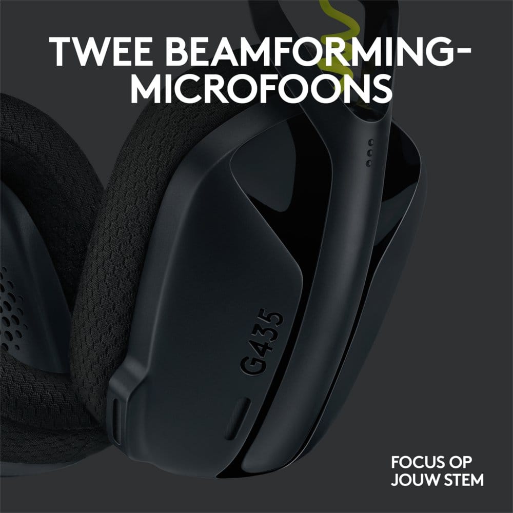 Logitech G435 Wireless Gaming Headset | Bluetooth & Lightspeed | Hoofdband | Zwart - Afbeelding 11