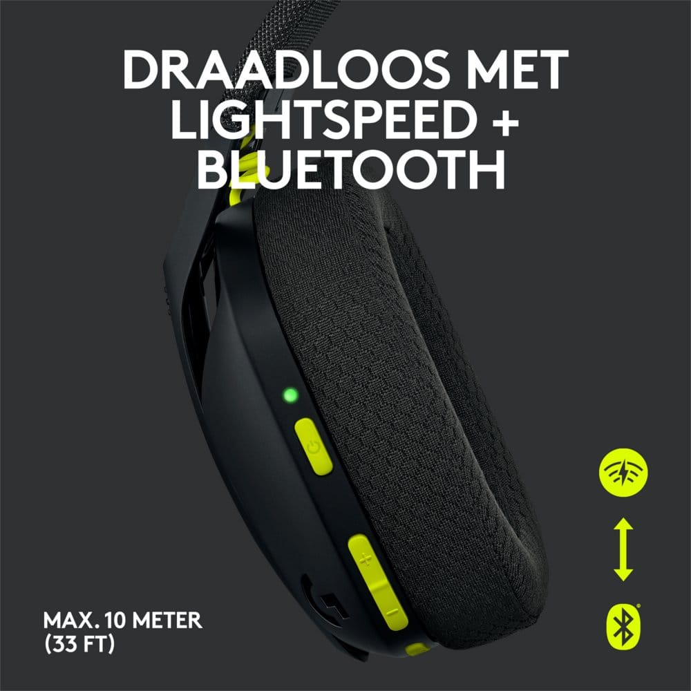 Logitech G435 Wireless Gaming Headset | Bluetooth & Lightspeed | Hoofdband | Zwart - Afbeelding 8