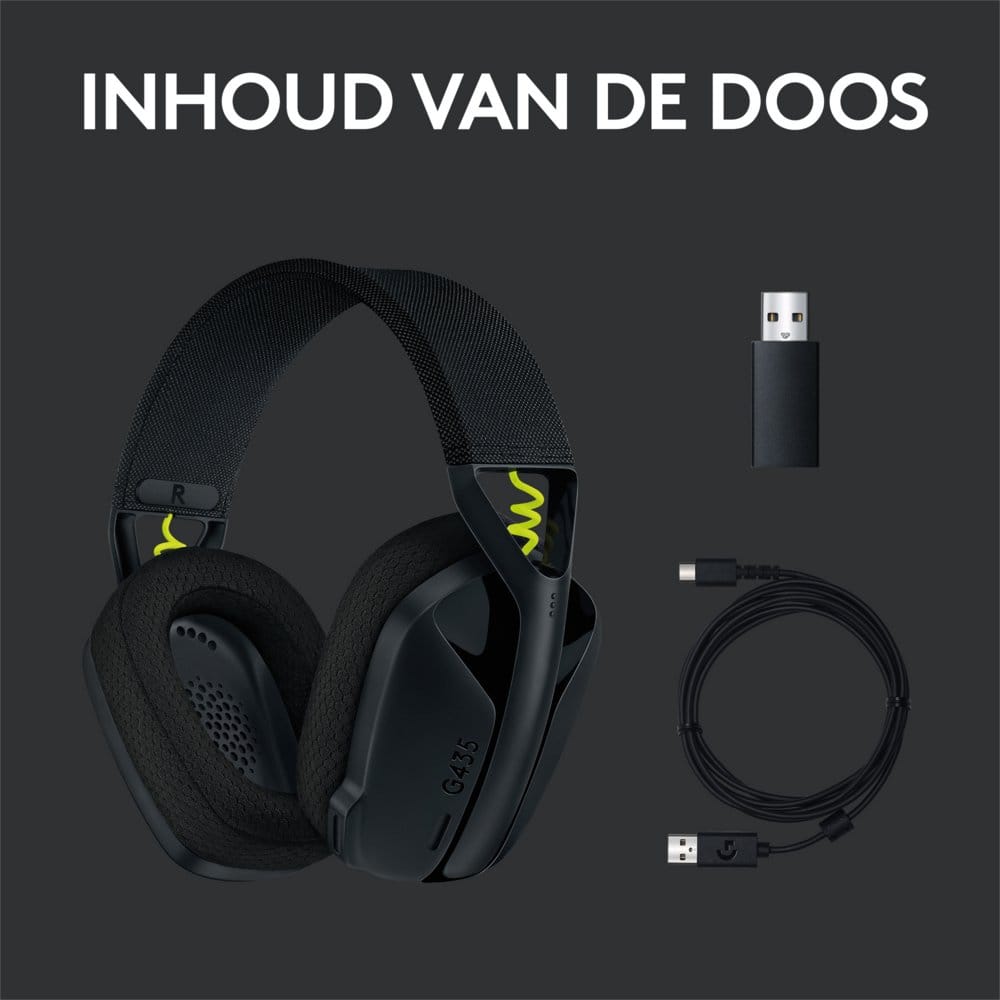 Logitech G435 Wireless Gaming Headset | Bluetooth & Lightspeed | Hoofdband | Zwart - Afbeelding 17