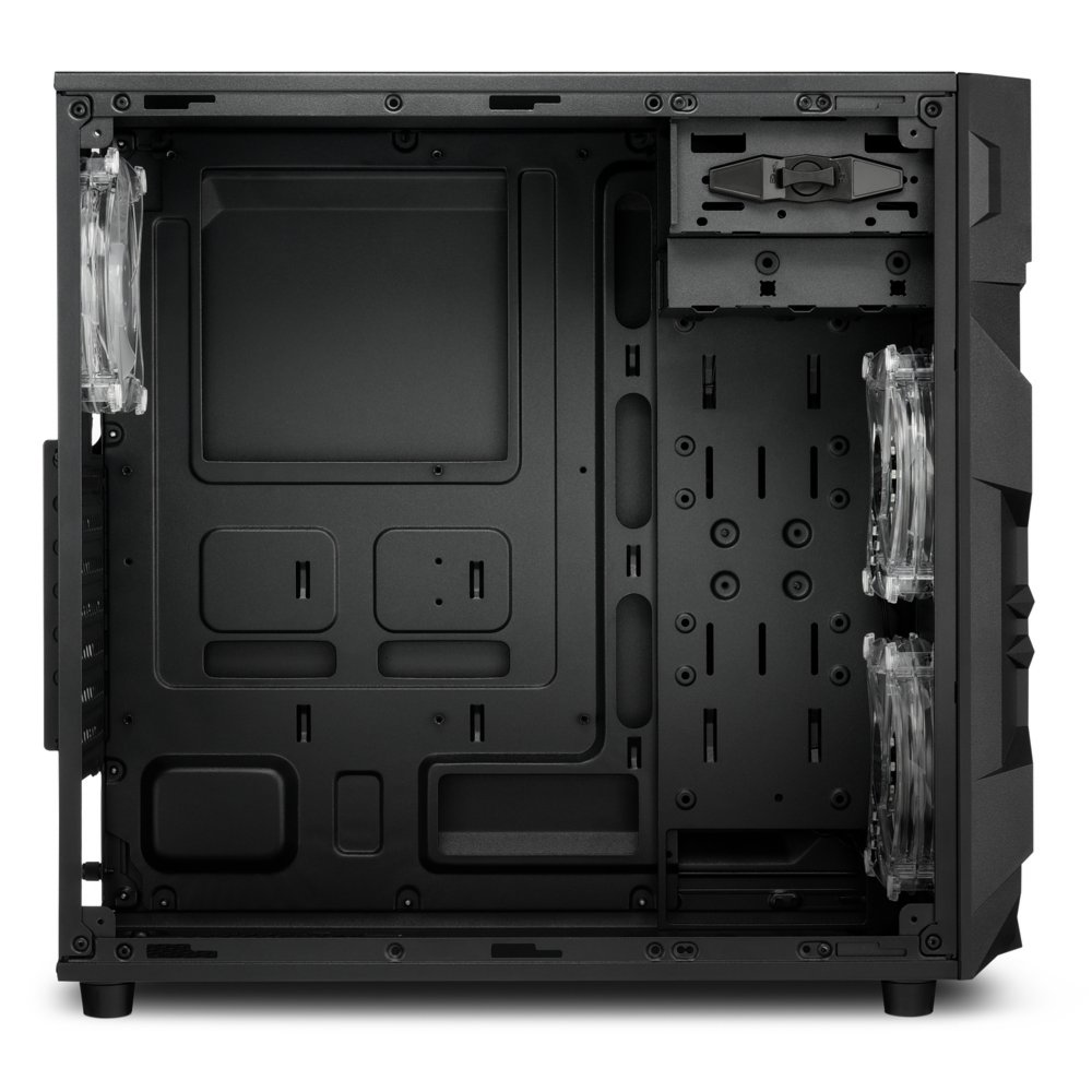 Sharkoon VG7-W RGB | Midi Tower Behuizing | Zwart | Met RGB-verlichting en Acryl Zijpaneel - Afbeelding 5