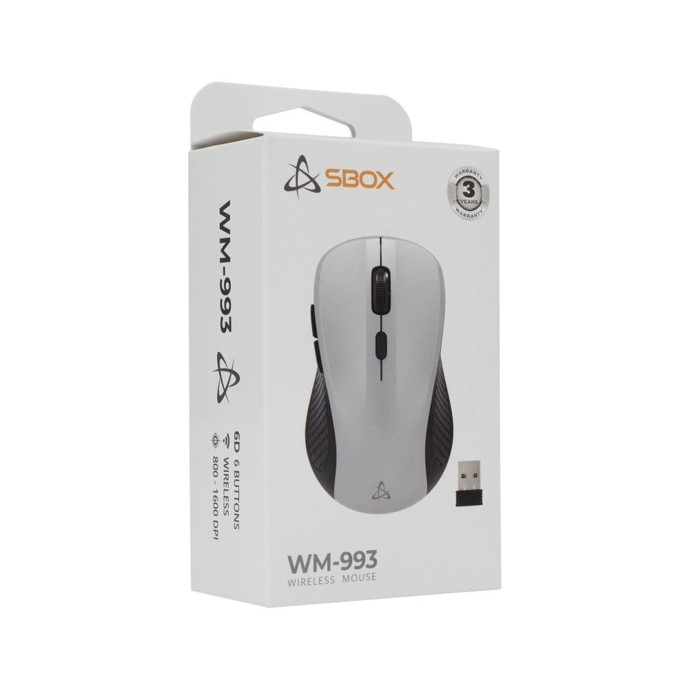 SBOX WM-993R | Draadloze Muis | Rechtshandig | RF | 1600 DPI | Zilver - Afbeelding 7