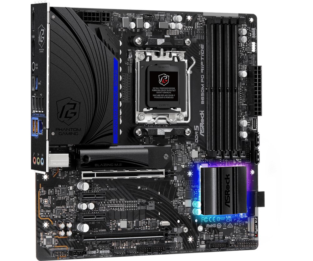 Asrock B650M PG Riptide | Socket AM5 | AMD B650 | 4xDDR5 | Micro-ATX | Moederbord - Afbeelding 5