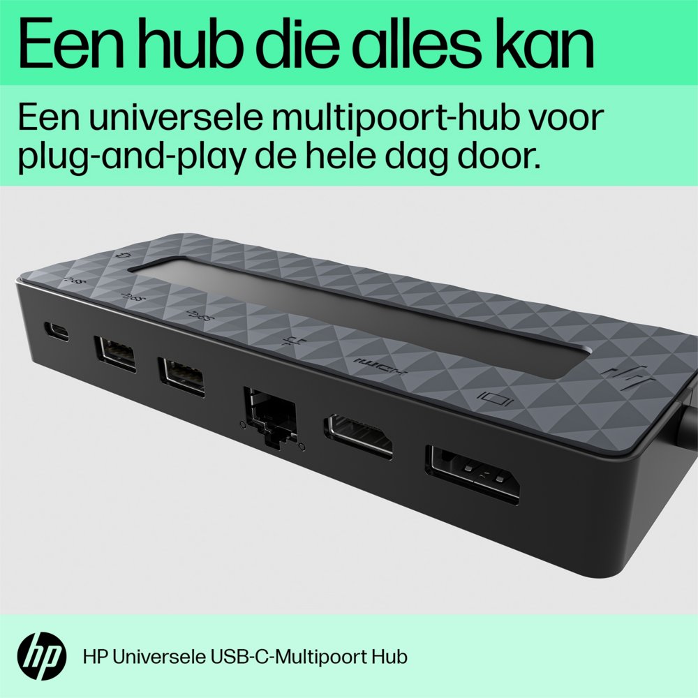 HP Universal Multiport Hub | USB-C | Zwart - Afbeelding 10