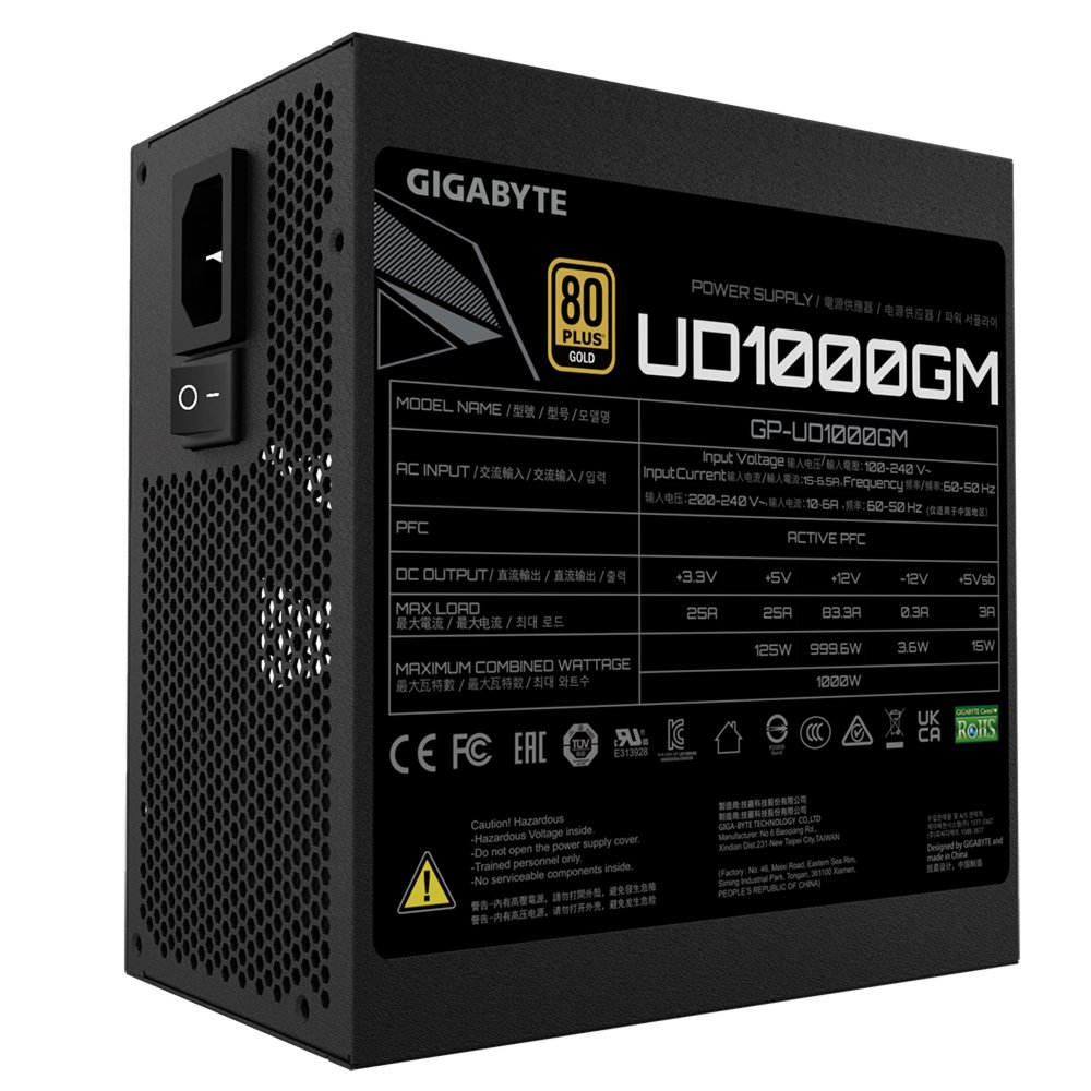 Gigabyte UD1000GM | 1000 Watt Gold ATX PSU | Modulair | Power Supply | Voeding - Afbeelding 6