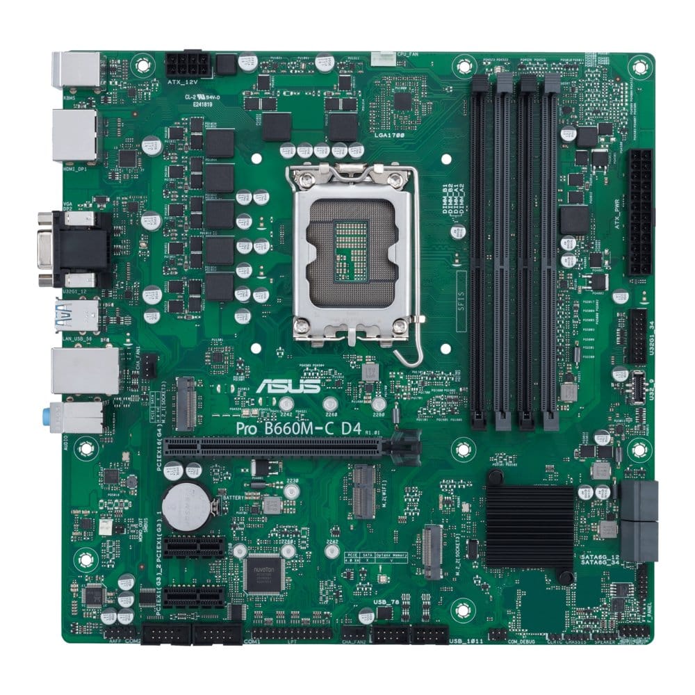 ASUS PRO B660M-C D4-CSM | Socket LGA 1700 | Intel B660 | 4xDDR4 | Micro-ATX | Moederbord