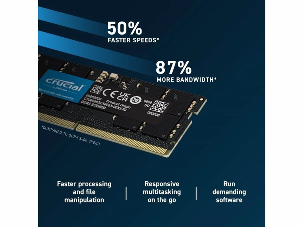 Crucial | 1x16GB DDR5 | 5600MHz | SODIMM | CL46 | Geheugenmodule | RAM - Afbeelding 5