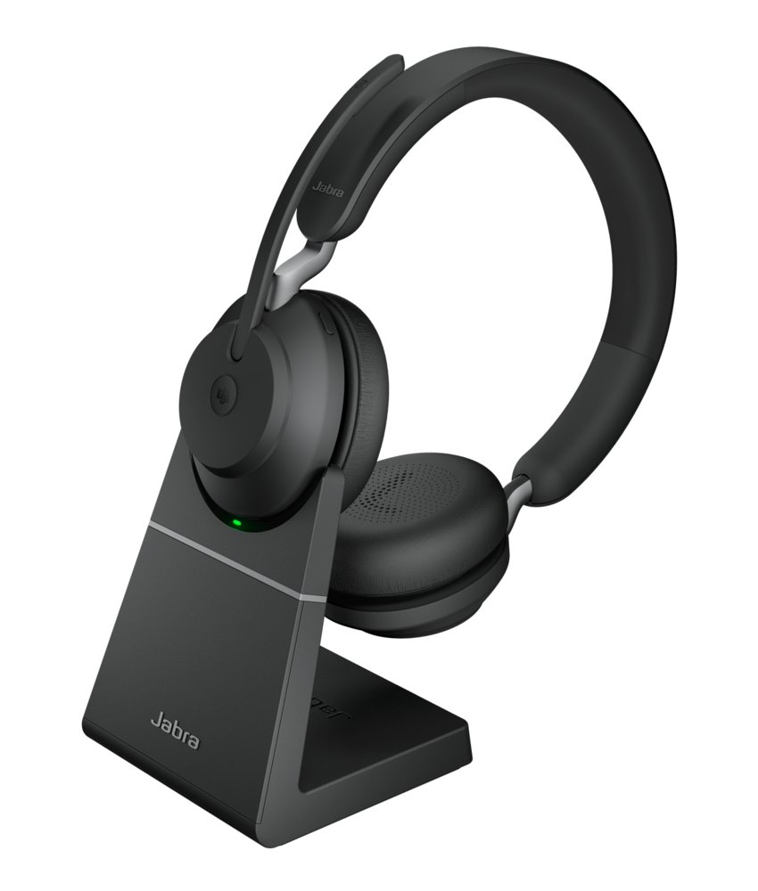Jabra Evolve 65 | Draadloze On-Ear Headset | Bluetooth | Oplaadstation | Zwart - Afbeelding 2